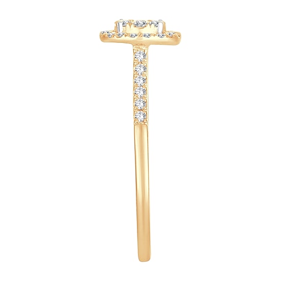 Womens 1/3 CT. T.W. Natural White Diamond 10K Gold Round Engagement Ring