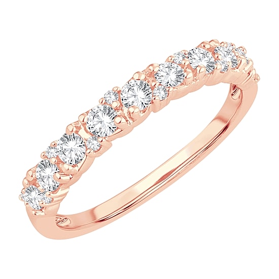 Womens 1/2 CT. T.W. Natural White Diamond 10K Gold Wedding Band