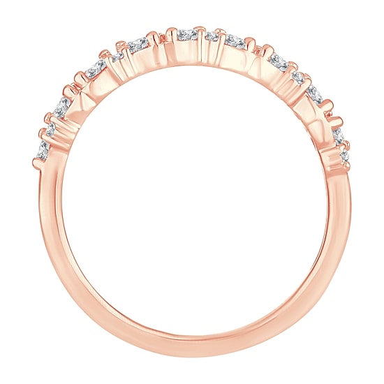 Womens 1/2 CT. T.W. Natural White Diamond 10K Gold Wedding Band