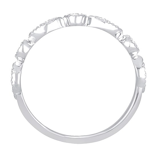 Womens 1/10 CT. T.W. Natural White Diamond 10K Gold Wedding Band