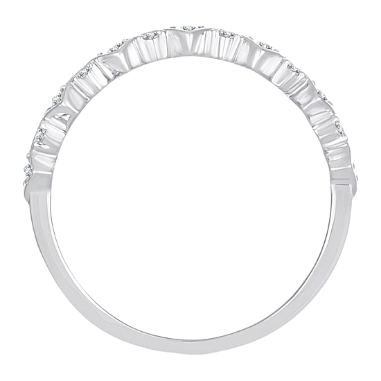 Womens 1/6 CT. T.W. Natural White Diamond 10K Gold Wedding Band