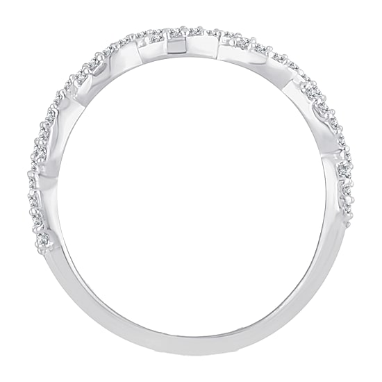 Womens 1/6 CT. T.W. Natural White Diamond 10K Gold Wedding Band