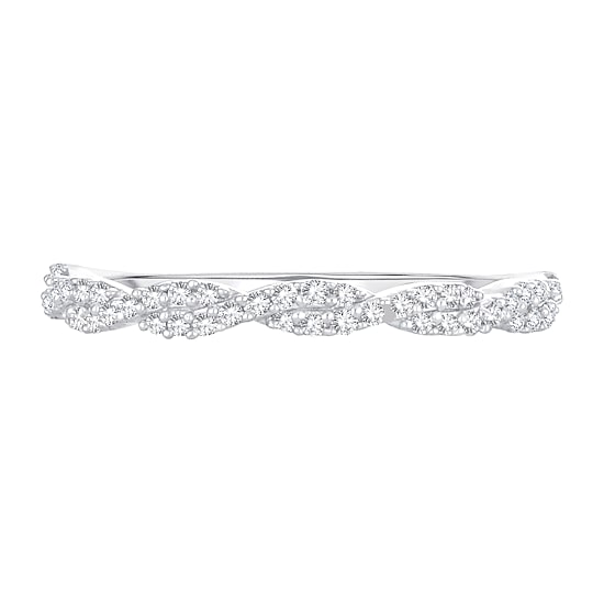 Womens 1/6 CT. T.W. Natural White Diamond 10K Gold Wedding Band