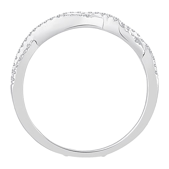 Womens 1/4 CT. T.W. Natural White Diamond 10K Gold Wedding Band