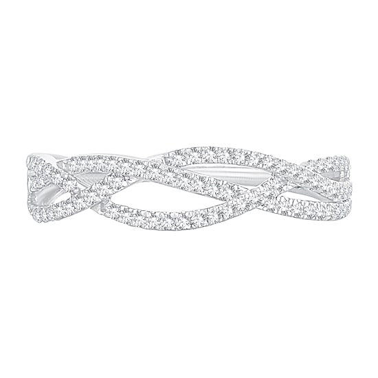 Womens 1/4 CT. T.W. Natural White Diamond 10K Gold Wedding Band