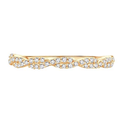 Modern Bride Womens 1/6 Ct. T.w. Natural White Diamond 10k Gold Wedding Band In Yellow
