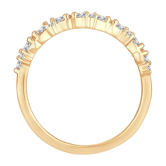 Womens 1/2 CT. T.W. Natural White Diamond 10K Gold Wedding Band