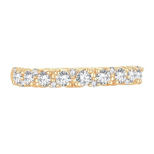 Modern Bride Womens 1/2 Ct. T.w. Natural White Diamond 10k Gold Wedding Band In Yellow
