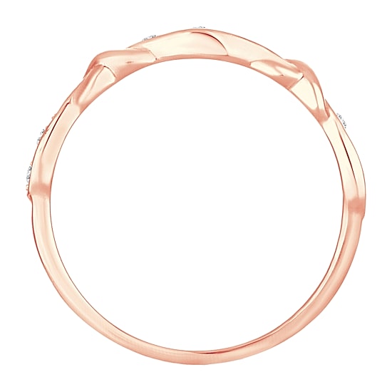 Womens Diamond Accent Natural White Diamond 10K Gold Wedding Band