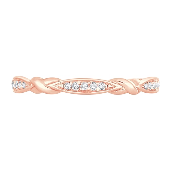 Womens Diamond Accent Natural White Diamond 10K Gold Wedding Band