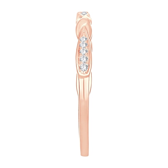 Womens Diamond Accent Natural White Diamond 10K Gold Wedding Band