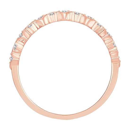 Womens 1/6 CT. T.W. Natural White Diamond 10K Gold Wedding Band