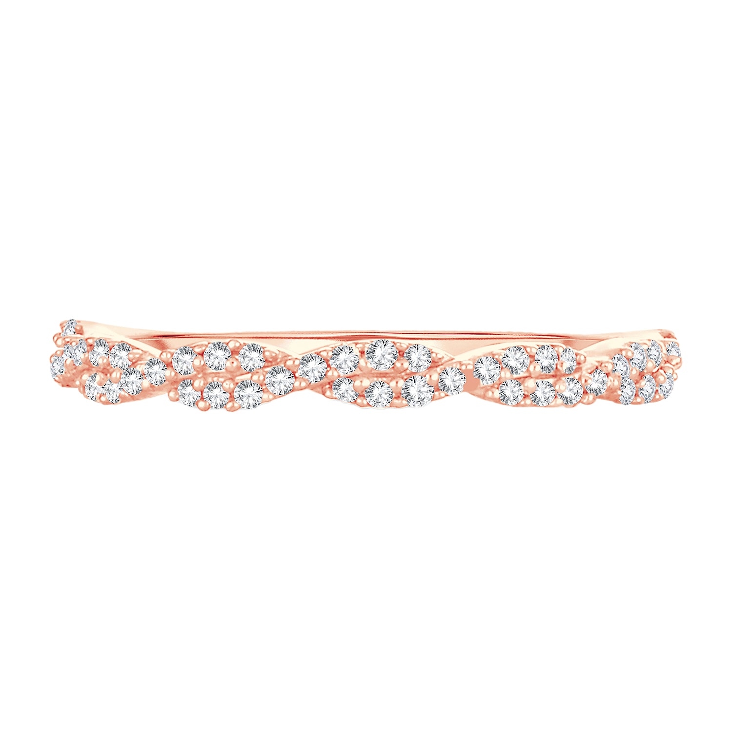 Womens 1/6 CT. T.W. Natural White Diamond 10K Gold Wedding Band