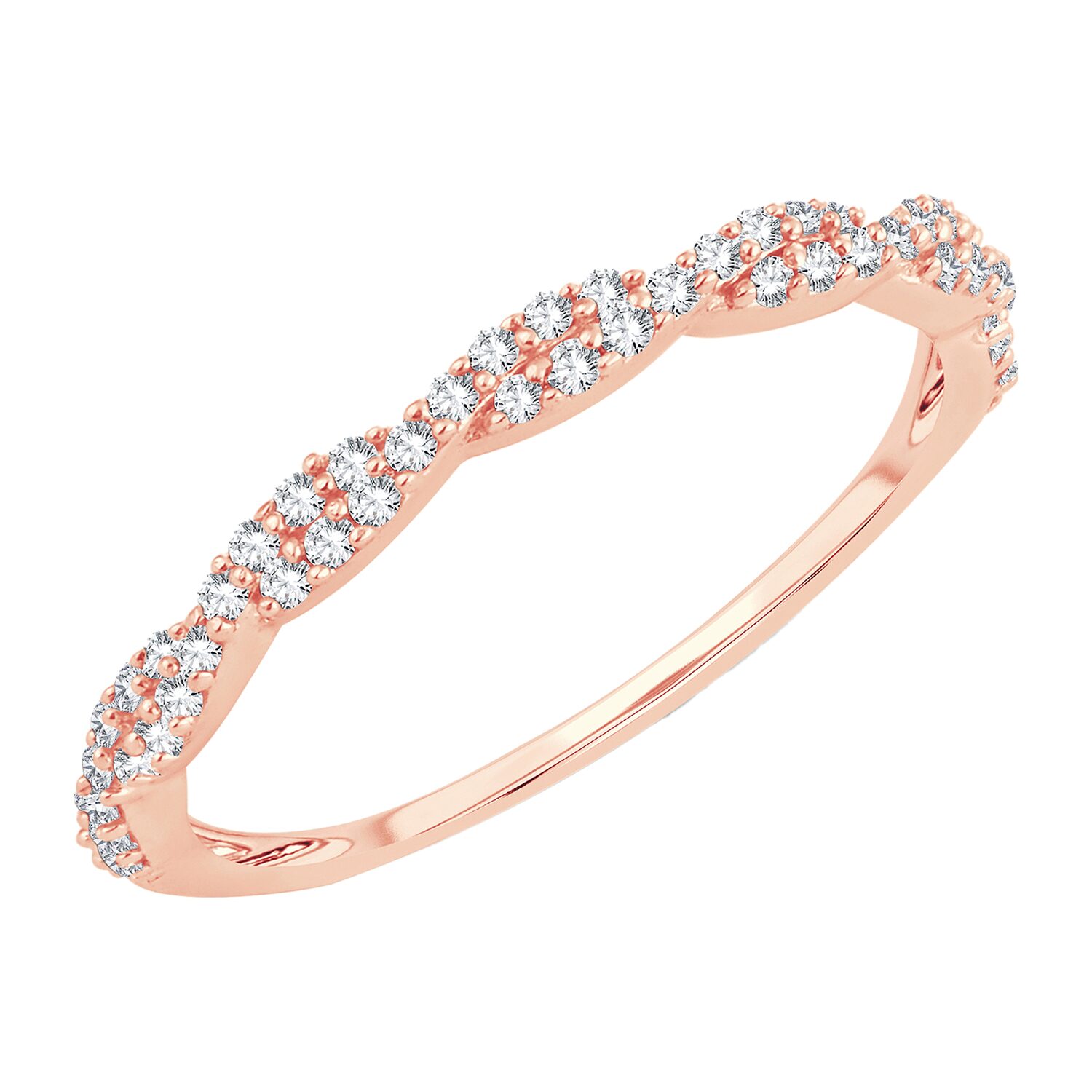 Womens 1/6 CT. T.W. Natural White Diamond 10K Gold Wedding Band