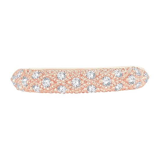 Womens 1/4 CT. T.W. Natural White Diamond 10K Gold Anniversary Wedding Band