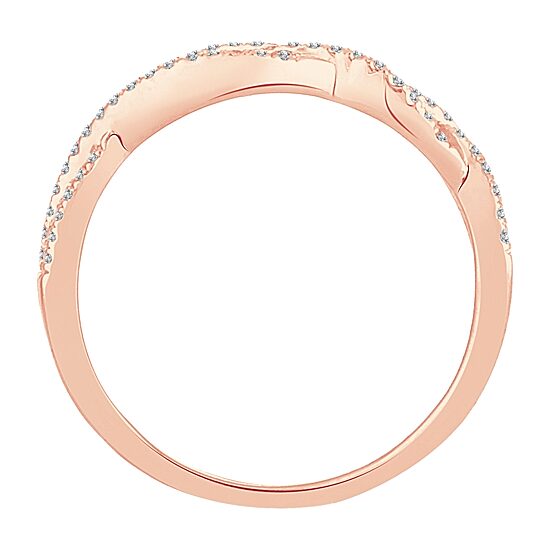 Womens 1/4 CT. T.W. Natural White Diamond 10K Gold Wedding Band