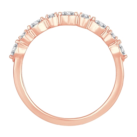 Womens 1/2 CT. T.W. Natural White Diamond 10K Gold Wedding Band
