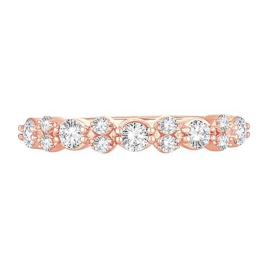 Womens 1/2 CT. T.W. Natural White Diamond 10K Gold Wedding Band
