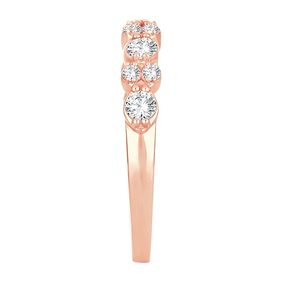 Womens 1/2 CT. T.W. Natural White Diamond 10K Gold Wedding Band