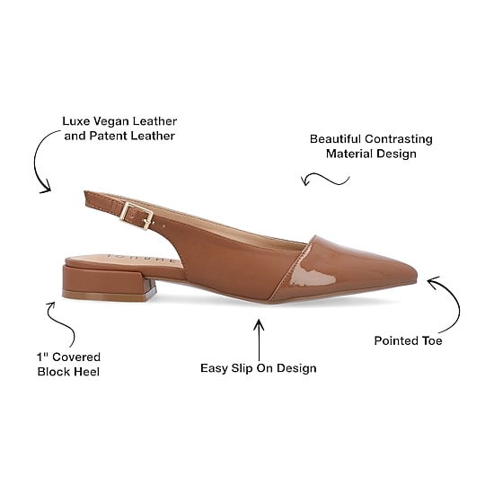Journee Collection Bertie Womens Pointed Closed Toe Ballet Flats