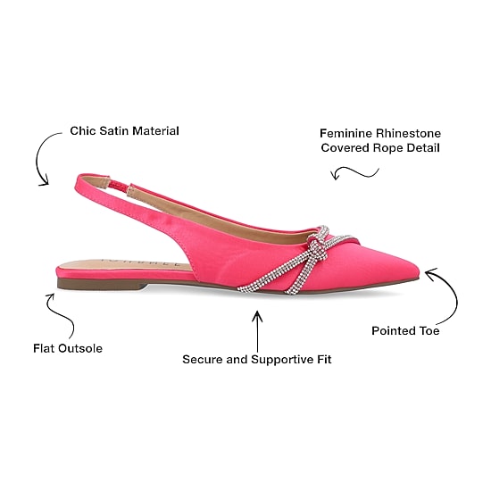 Journee Collection Rebbel Womens Pointed Closed Toe Ballet Flats
