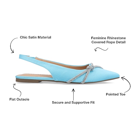 Journee Collection Rebbel Womens Pointed Closed Toe Ballet Flats