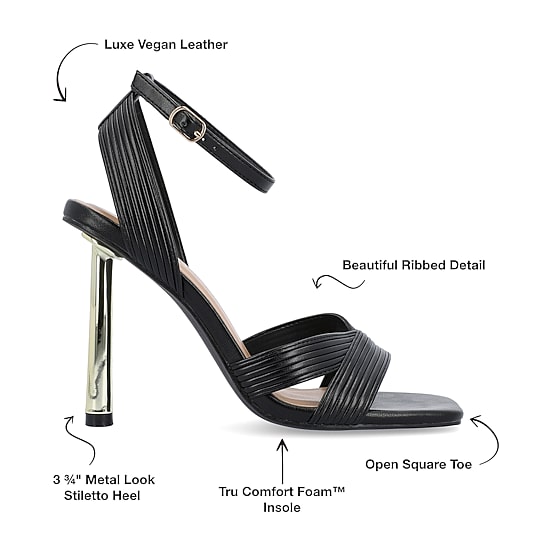 Journee Collection Annett Womens Square Open Toe Stiletto Heel Pumps