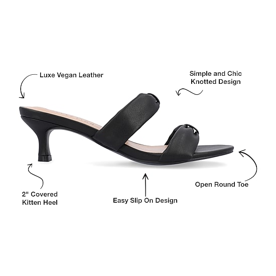 Journee Collection Dyllan Womens Round Open Toe Kitten Heel Pumps