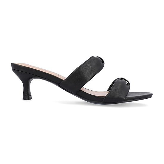 Journee Collection Dyllan Womens Round Open Toe Kitten Heel Pumps