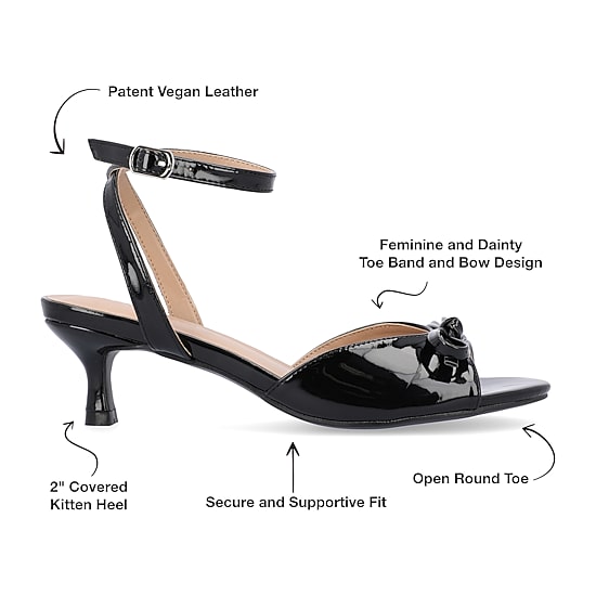 Journee Collection Jennifer Womens Round Open Toe Kitten Heel Pumps