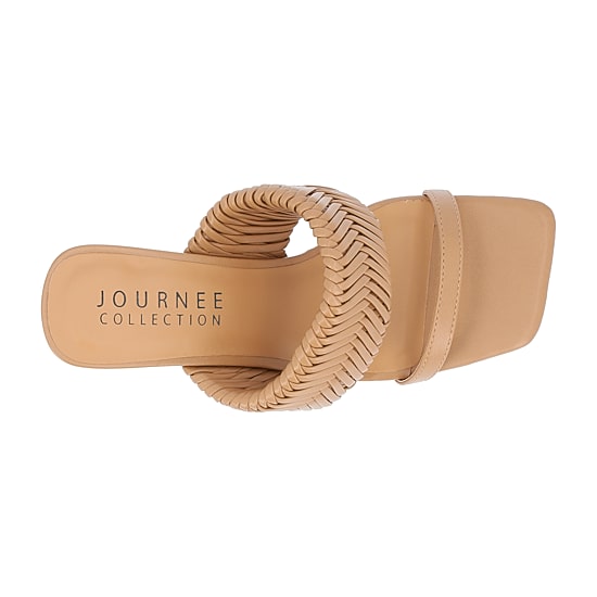 Journee Collection Monyka Womens Square Open Toe Stiletto Heel Pumps