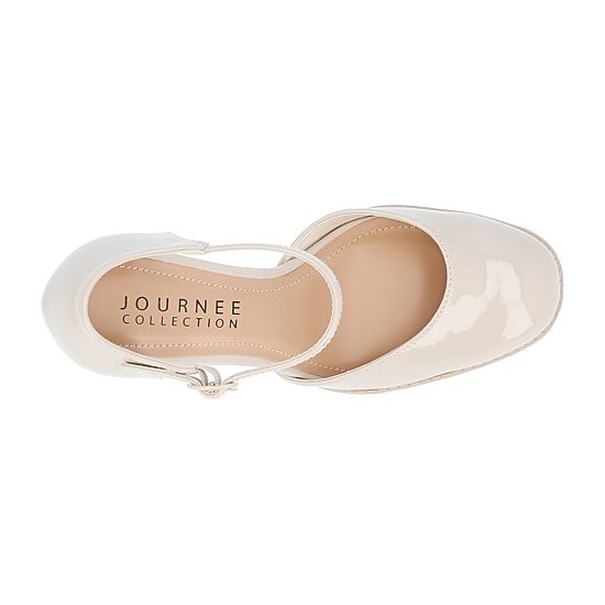 Journee Collection Samarr Womens Round Closed Toe Wedge Heel Pumps