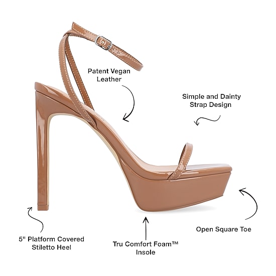 Journee Collection Telilah Womens Square Open Toe Wedge Heel Pumps