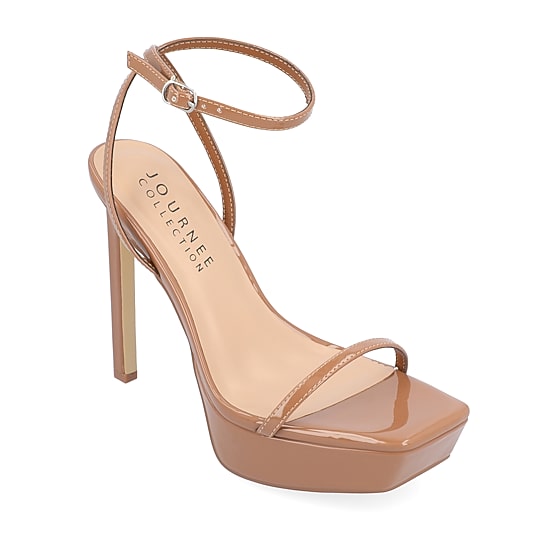 Journee Collection Telilah Womens Square Open Toe Wedge Heel Pumps