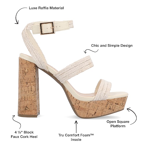 Journee Collection Womens Sienne Heeled Sandals