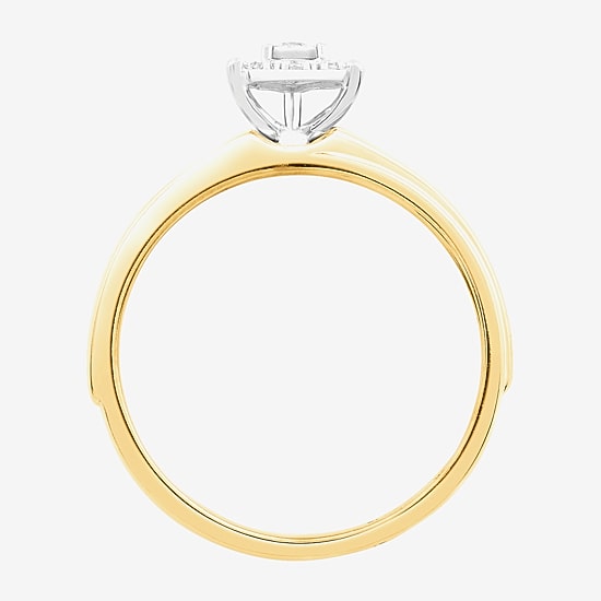 3PC His and Hers Trio Wedding Set Featuring 1/7 CT.T.W. Natural Diamond Womens Bridal Set and Mens Wedding Band in 10K or 14K Two Tone Gold