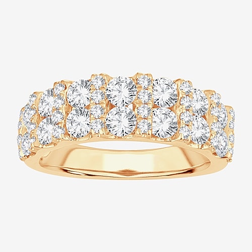 Modern Bride Womens 2 Ct. T.w. Natural White Diamond 10k Gold Anniversary Wedding Band In Yellow