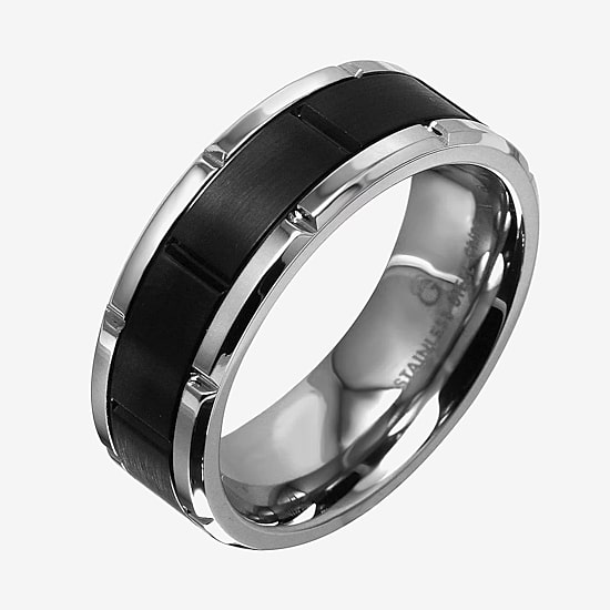 Mens Stainless Steel Wedding Band