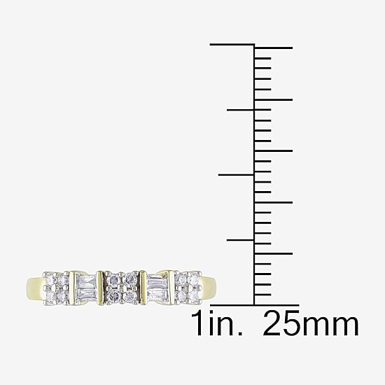 1/4 CT.T.W. Natural Diamond 10K Yellow Gold Anniversary Ring