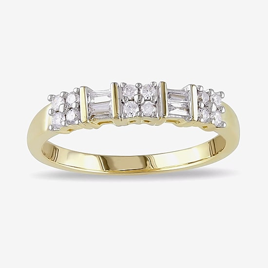 1/4 CT.T.W. Natural Diamond 10K Yellow Gold Anniversary Ring