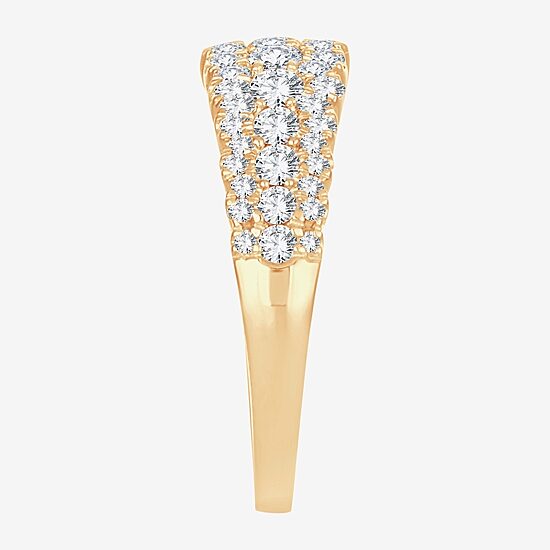 Womens 1 CT. T.W. Natural White Diamond 10K Gold Anniversary Band