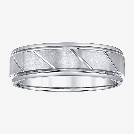 Mens 7MM Genuine Tungsten Wedding Band