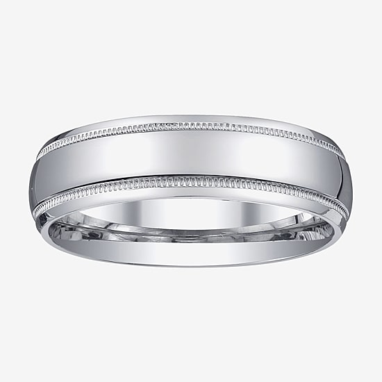  Mens 6mm Sterling Silver Wedding Band