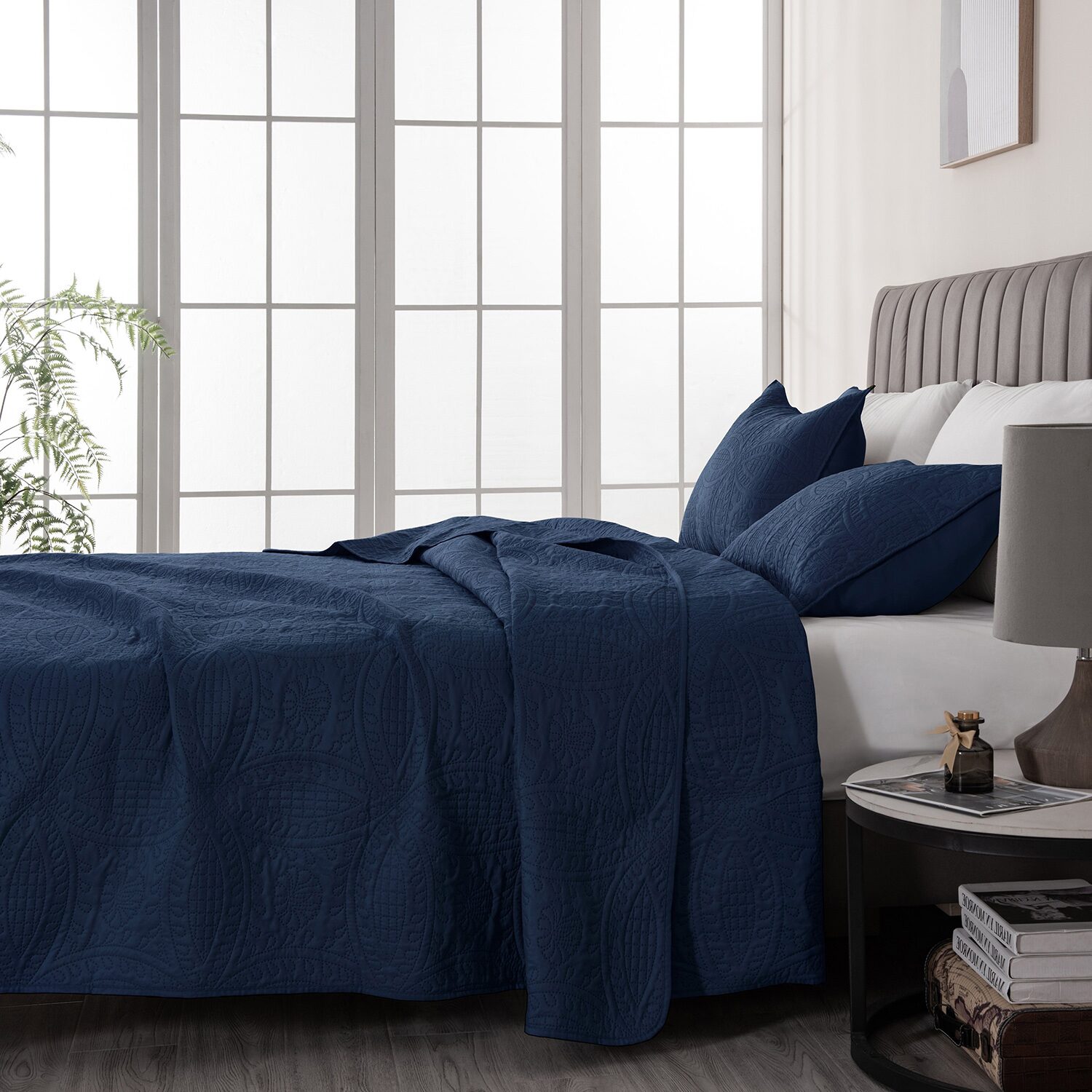 Linery Pinsonic Medallion 3-pc. Reversible Quilt Set
