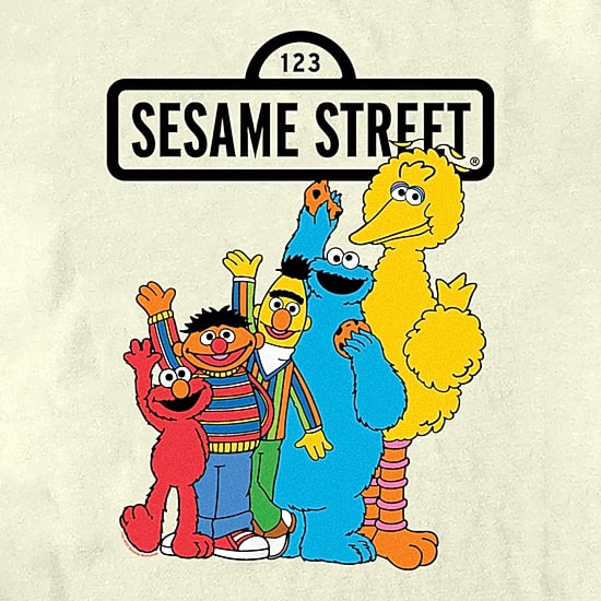 Mens Short Sleeve Sesame Street Graphic T-Shirt
