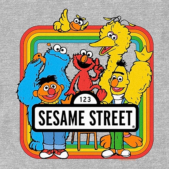 Mens Short Sleeve Sesame Street Graphic T-Shirt