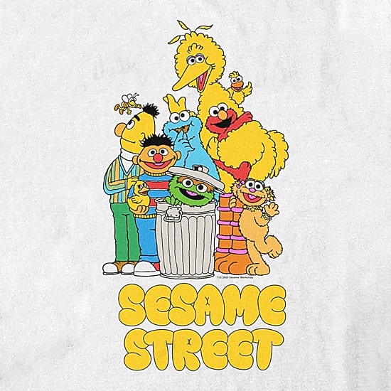 Mens Short Sleeve Sesame Street Graphic T-Shirt