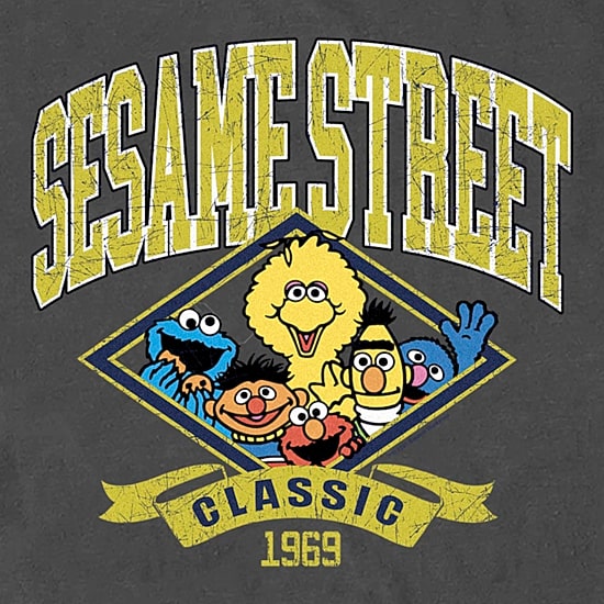 Mens Short Sleeve Sesame Street Graphic T-Shirt
