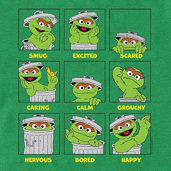 Mens Short Sleeve Sesame Street Graphic T-Shirt