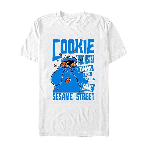Mens Short Sleeve Sesame Street Graphic T-Shirt, X-large, White